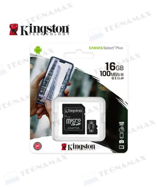 Memoria Micro SD Kingston 16GB Clase 10 con Adaptador