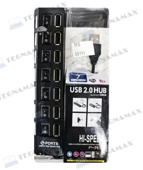 HUB USB 2,0 COMBO/ 7 PUERTOS USB/SD