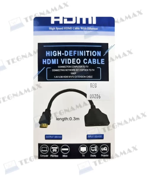 CABLE EN Y HDMI 1 MACHO A 2 HEMBRAS