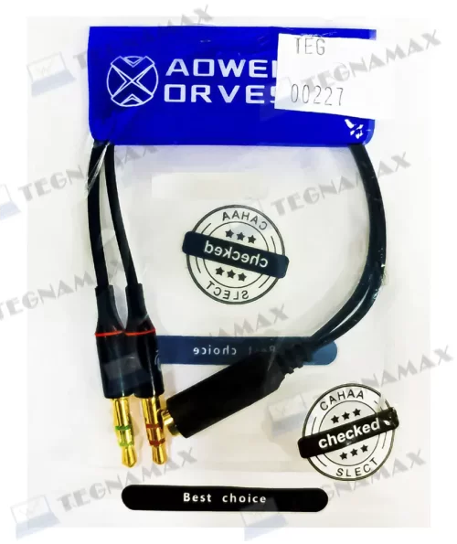 CABLE SEPARADOR 3.5mm JACK A 2 PLUG 3.5mm