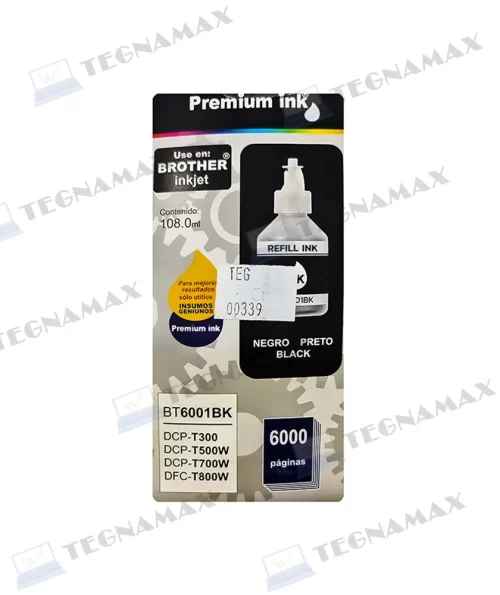 TINTA PREMIUM PARA BROTHER NEGRO 108ML