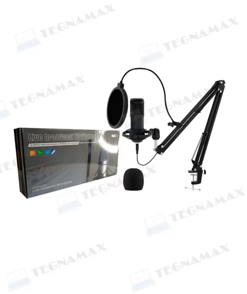 MICROFONO CON CONDENSADOR Y PEDESTAL