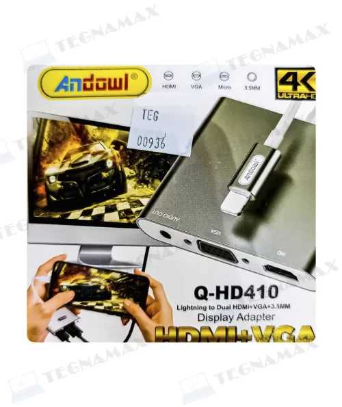 ADAPTADOR DE LIGHTNING A HDMI/VGA/AUX 3.5mm