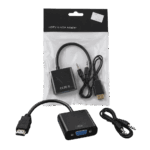Adaptador HDMI macho a VGA hembra con audio y USB