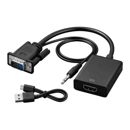 Adaptador VGA a HDMI con Audio y Alimentación USB