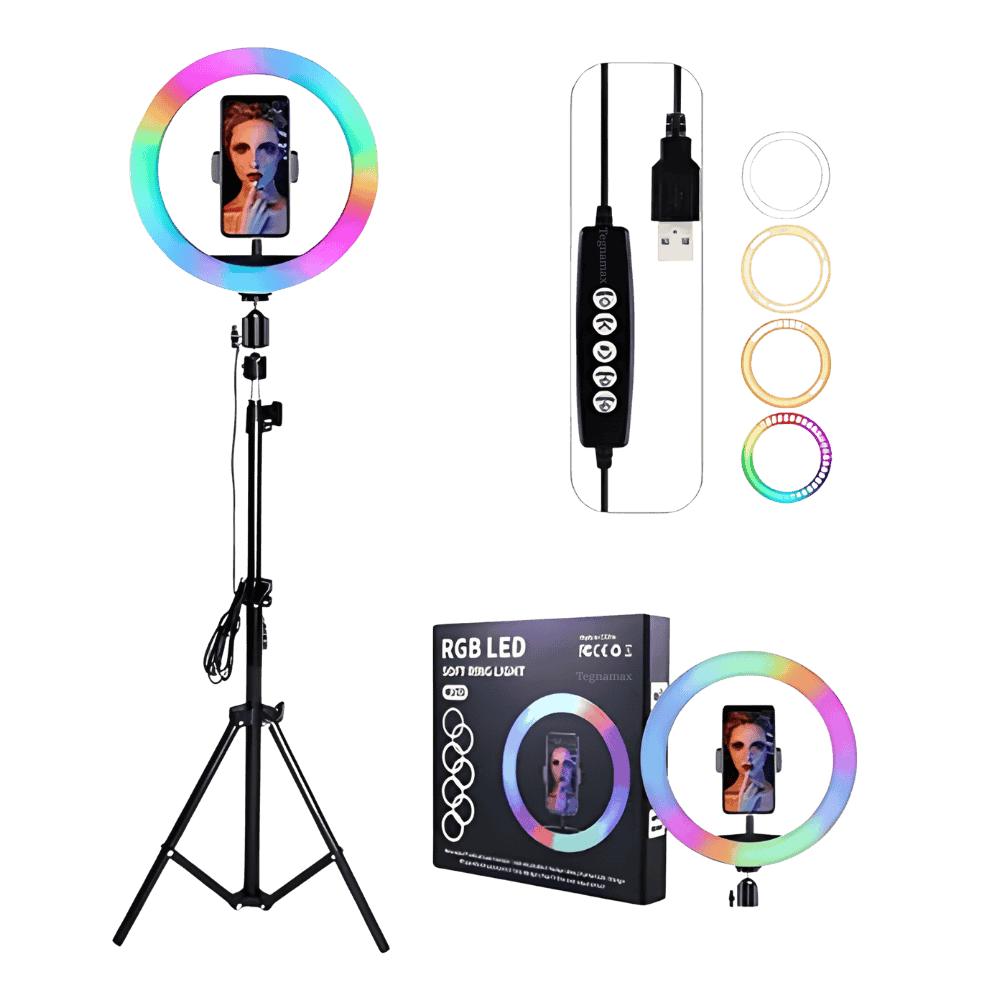 aro de luz 12 pulgadas con trípode