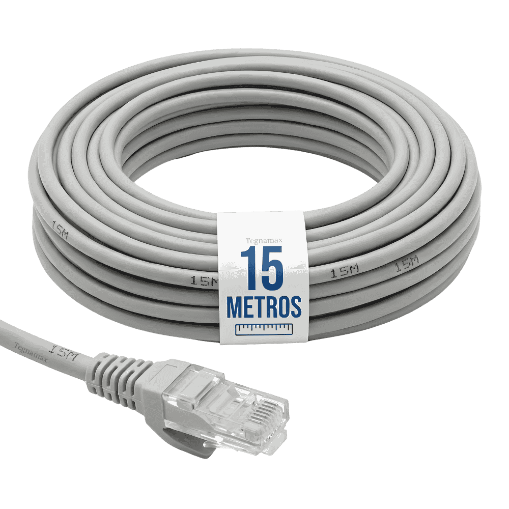 cable de internet ethernet cat 6e de 15 metros con conectores rj45