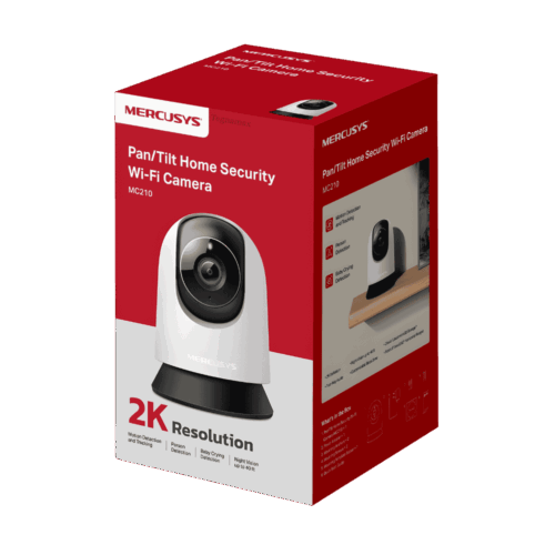 Cámara de Seguridad WiFi Mercusys MC210 2K (3MP) – Visión Nocturna y Detección IA