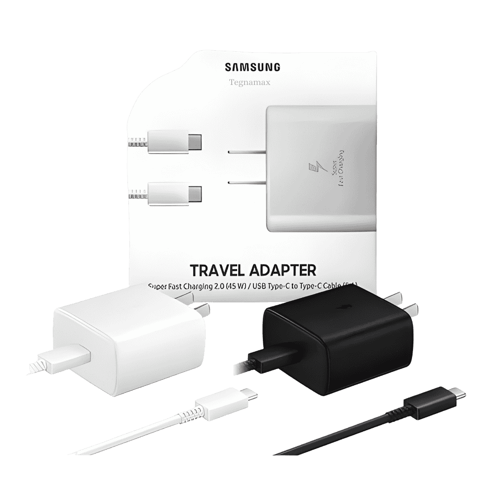 cargador samsung 45w super fast charging 2.0 color negro con cable tipo c