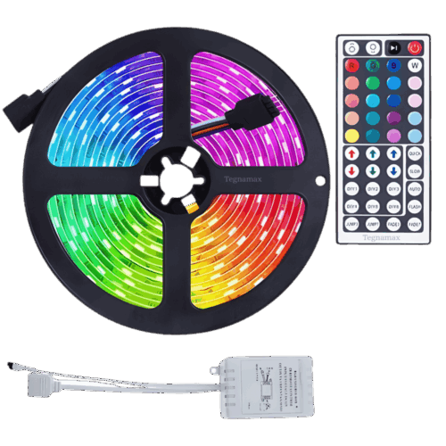 Cinta LED 5 Metros RGB con Control Remoto – Kit Completo Decorativo 12V