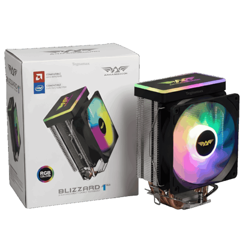 Disipador De Calor Para Procesador Armaggeddon RGB 2 Tubos De Cobre