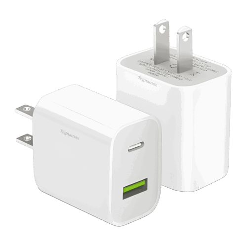 Cargador de Pared 25W para iPhone – Cubo Doble Puerto (Tipo C y USB-A) Carga Rápida