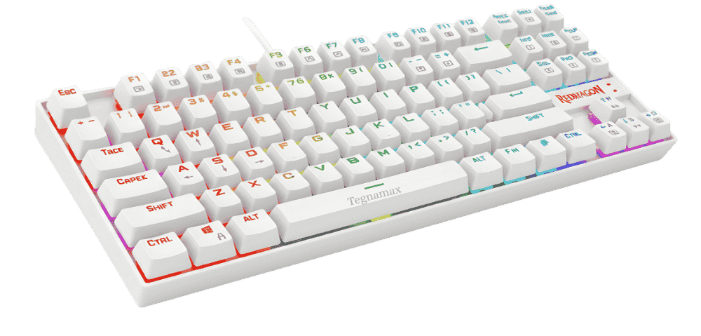 detalle del switch rojo del teclado mecánico redragon kumara k552