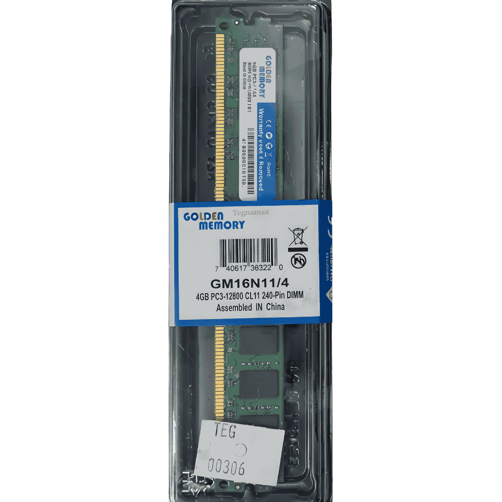 modulo de memoria ram golden de 4gb ddr3 formato dimm para computadora de escritorio