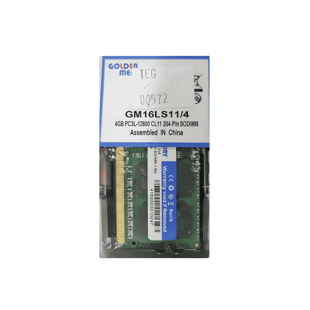 memoria sodimm 4gb ddr3 12800mhz cl11 1.35v