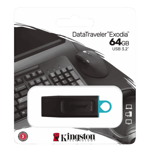 Memoria Flash USB Kingston DataTraveler 64GB 3.0 Alta Velocidad Portátil