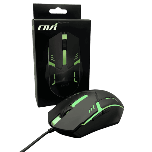 Mouse Gaming OVI RGB Inalámbrico – 6 Botones 2000 DPI (Blanco y Negro)