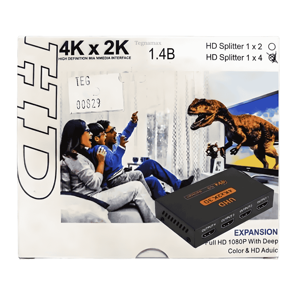 splitter hdmi 4 puertos duplicador de señal para 4 televisores