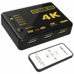 dispositivo selector hdmi de 5 puertos de entrada con mando a distancia