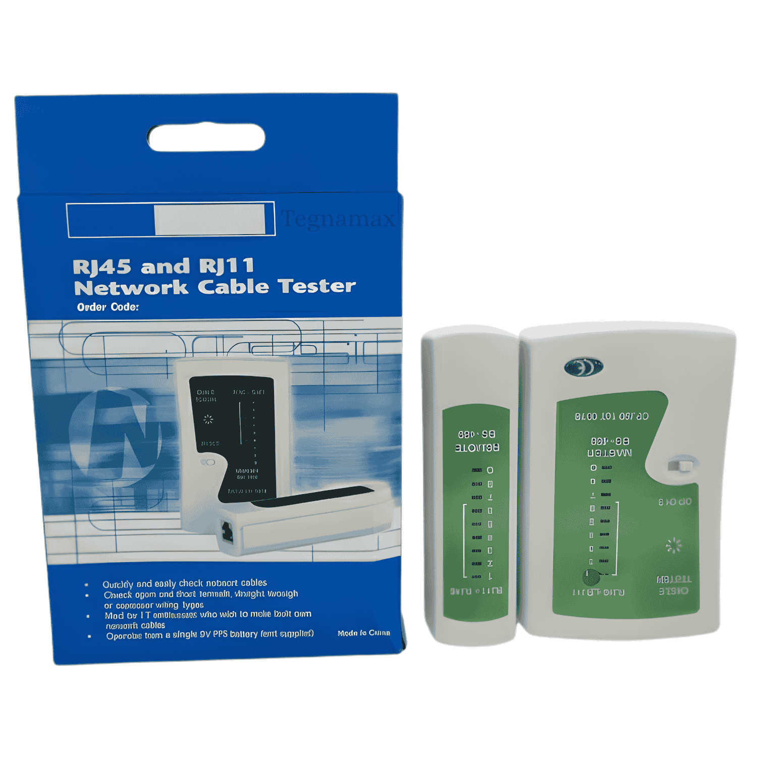 tester de cable lan usb con puertos rj45 y usb