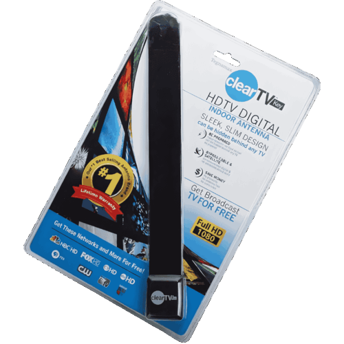 Antena HDTV Digital Plana para Interiores (Tipo Stick - Señal Abierta 1080p)