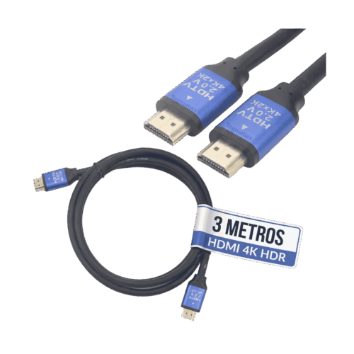 Cable HDMI Universal 3 Metros 4K Ultra HD Alta Velocidad