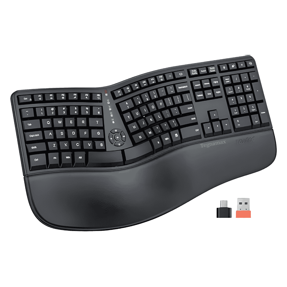 teclado ergonomico inalambrico meetion director-w diseño dividido español