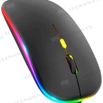 Mouse Bluetooth iluminado recargable negro