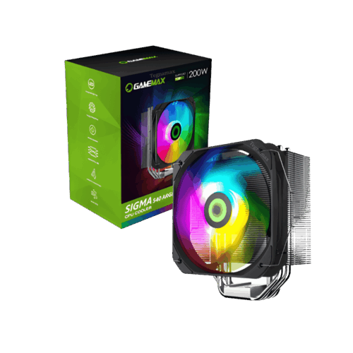 Refrigeración para Procesador Gamemax Sigma 540 ARGB – Disipador CPU 120mm Multi-Socket
