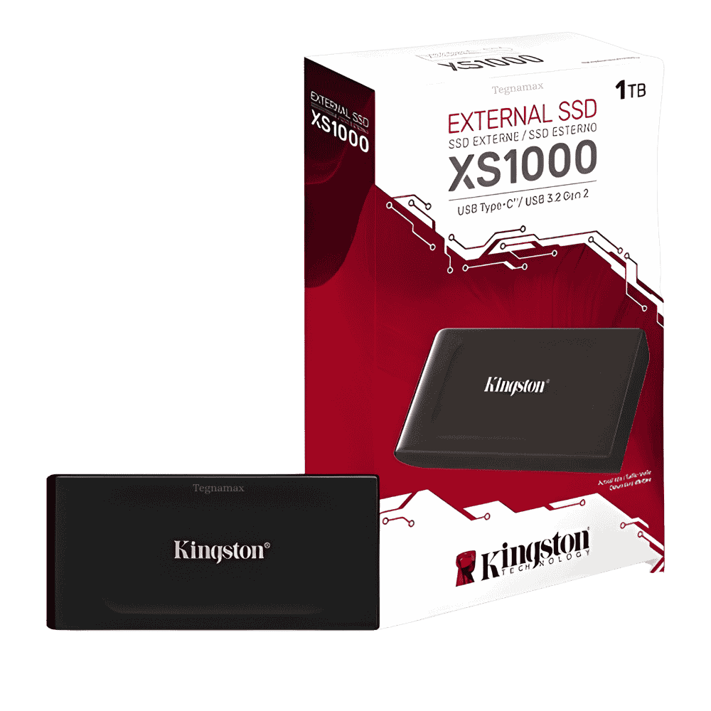 disco de estado solido externo kingston xs1000 de 1tb color negro tamaño compacto