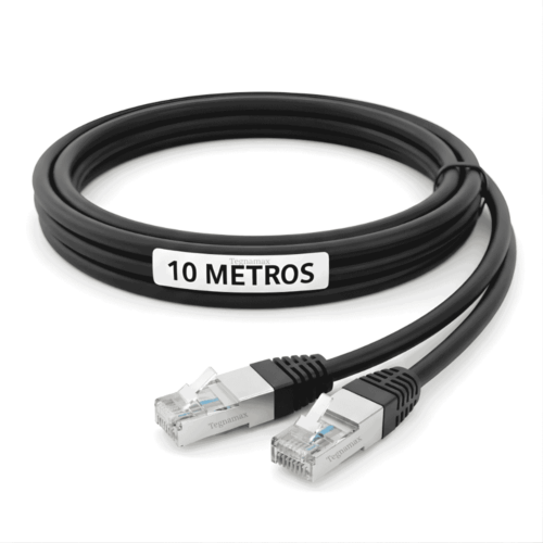 Cable de red Cat 8 blindado 10 mts — UTP 2000 MHz, conexión estable y alta velocidad