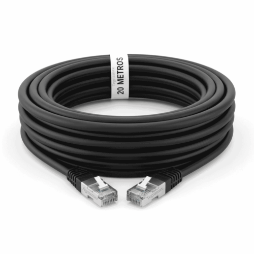 Cable de red Cat 8 blindado 20 mts — UTP 2000 MHz, conexión rápida y estable