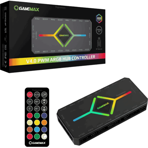 Controladora ARGB PWM Gamemax V4.0 Hub Fan Con Control Remoto