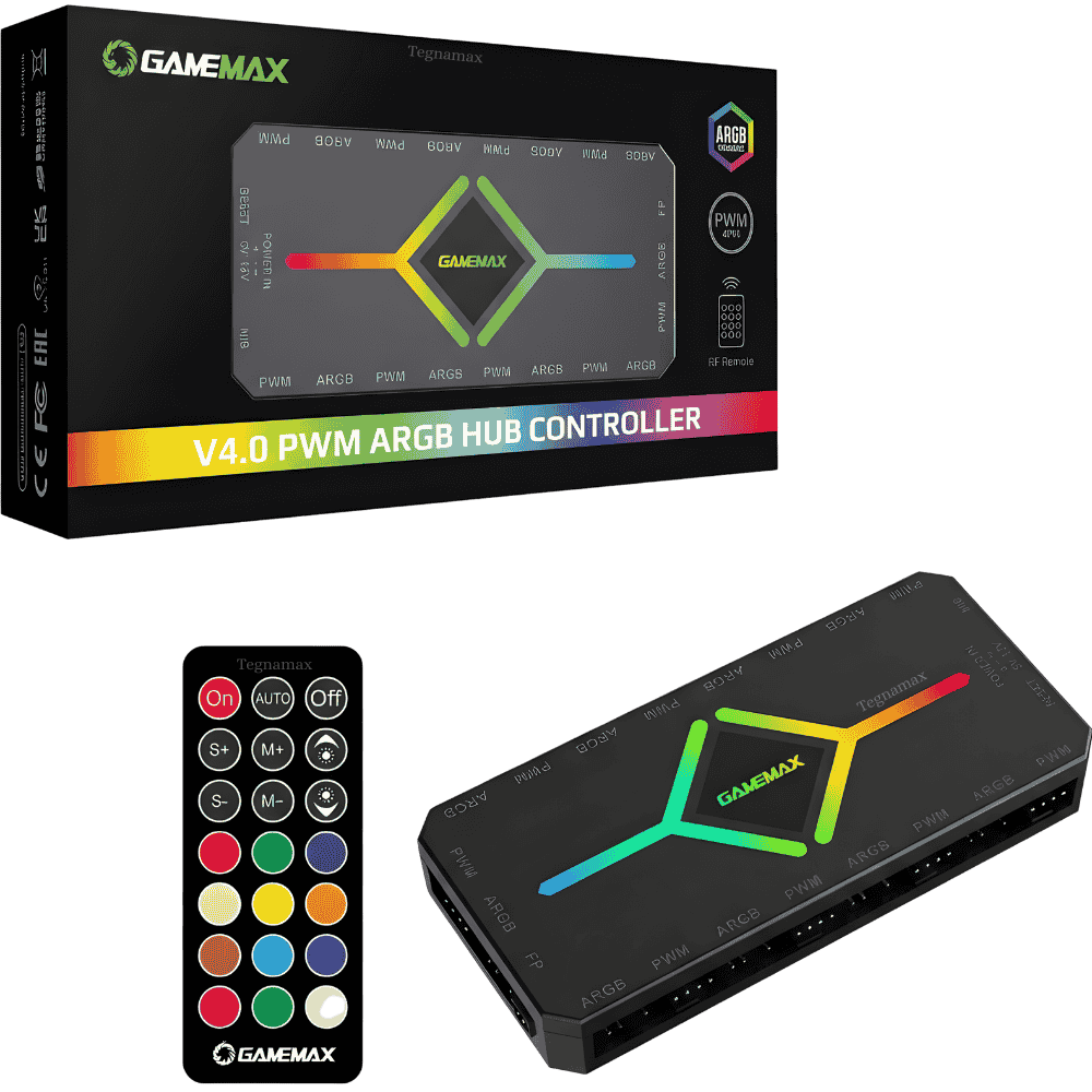 Controladora argb pwm gamemax v4.0 con control remoto incluido