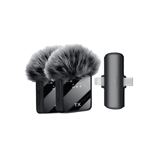 Micrófono Inalámbrico Doble F15-2 Con Condensador Para iPhone Y Tipo C