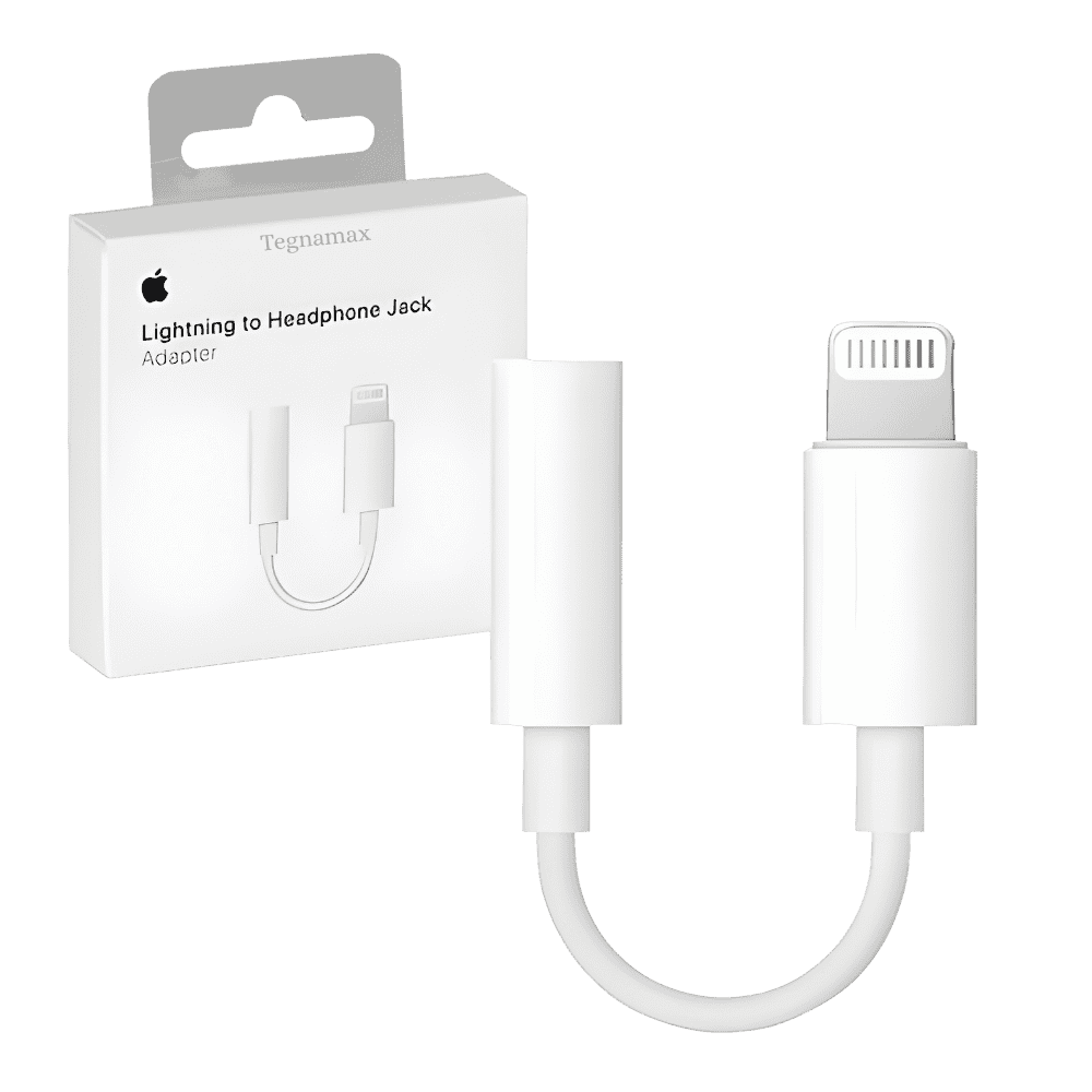 adaptador apple de lightning a jack 3.5mm original para audifonos