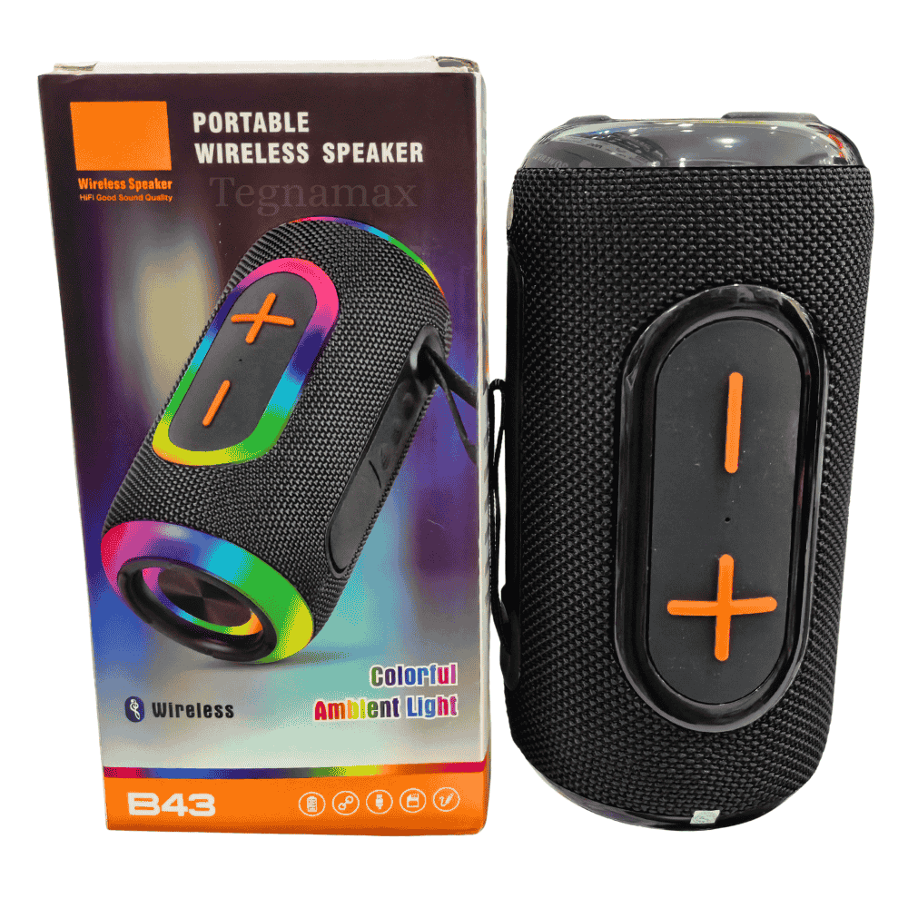 parlante bluetooth b43 portátil recargable negro