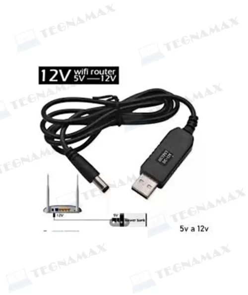 Cable Convertidor 5V A 12V 1A Para Equipos Compatibles