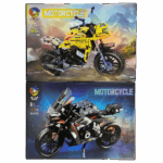 caja de juguete bloques de armar motocicleta roja jioile