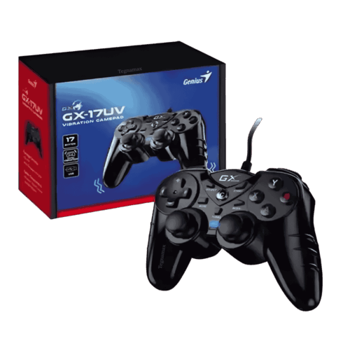 Palanca Genius MaxFire GX-17UV 2 con vibración y 17 botones para PC y PS3