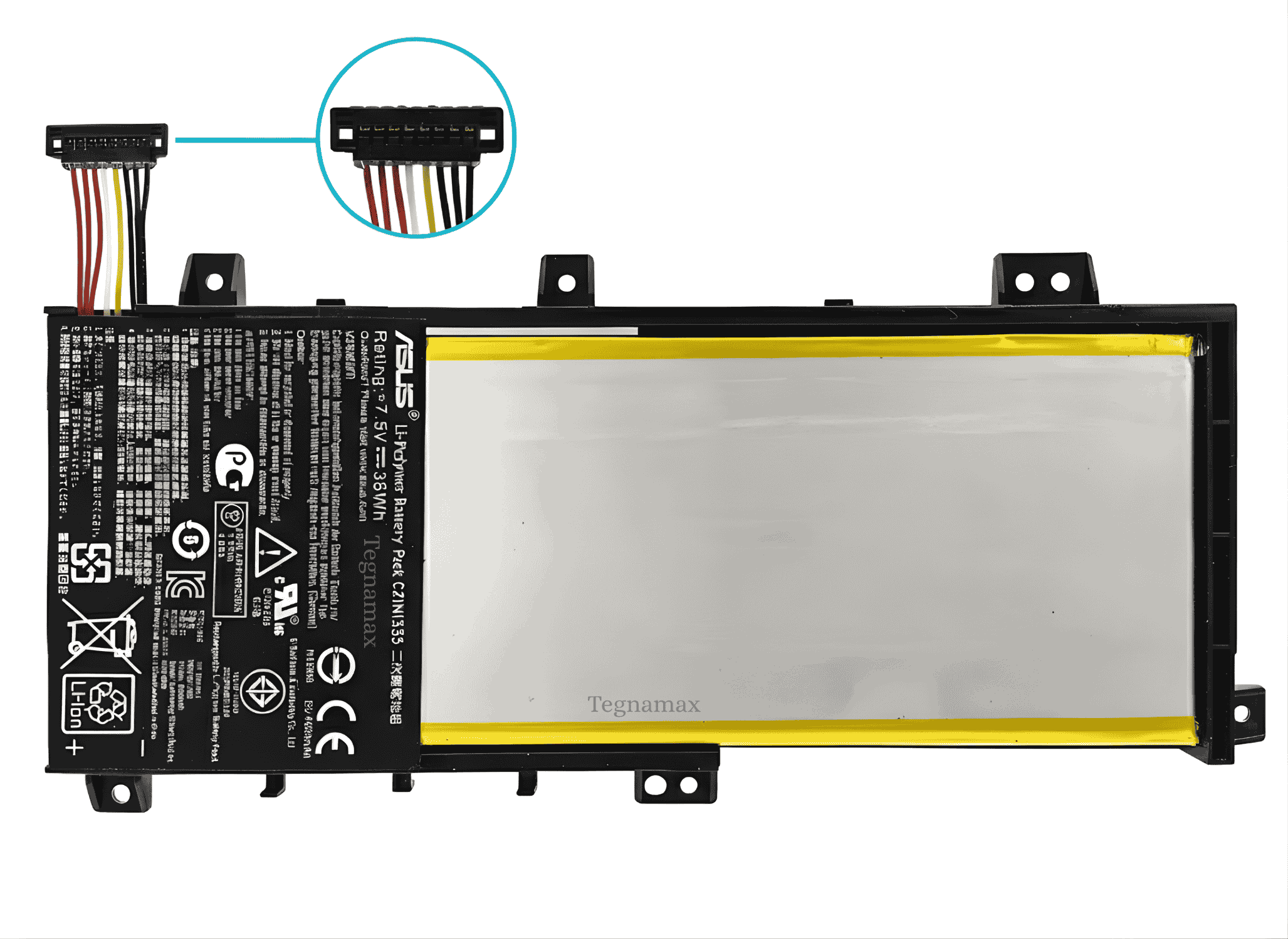 batería asus c21n1333 7.5v 4900mah para tp550