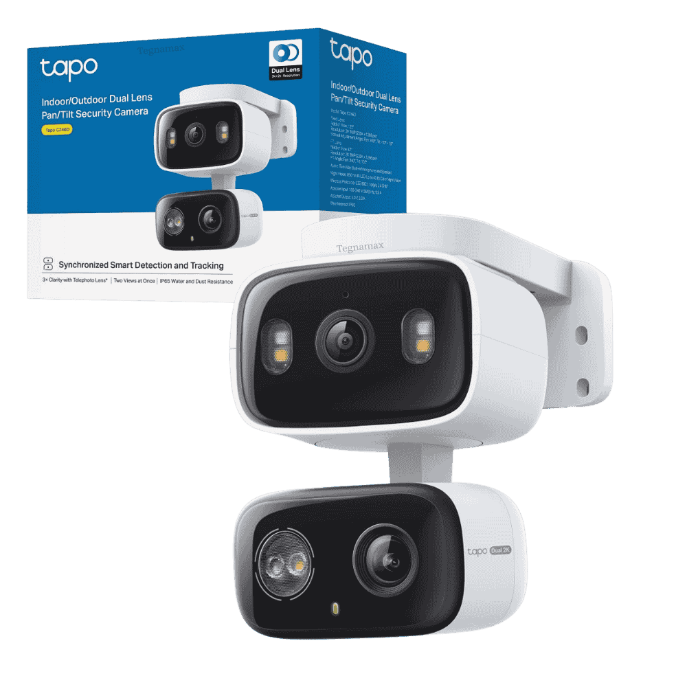 Camara Tapo C246D con sistema de doble lente 2K y zoom híbrido 4x