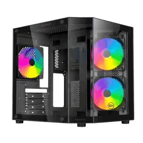 Case Gamer Speedmind SM1 – Micro ATX Vidrio Templado con 3 Ventiladores RGB