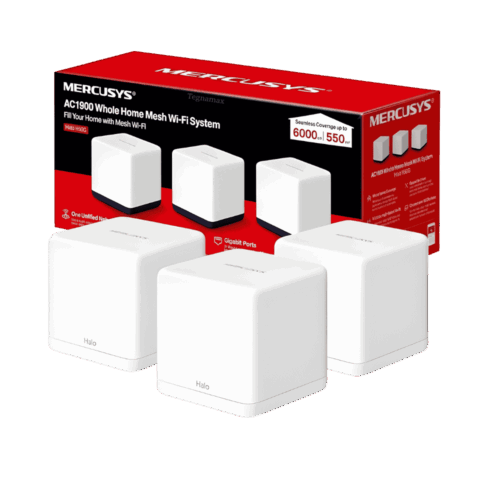 Sistema WiFi Mesh Mercusys Halo H30G AC1300 Gigabit 3-Pack