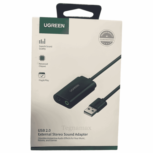 Adaptador de sonido UGREEN US205 — USB a 3,5 mm auriculares + mic