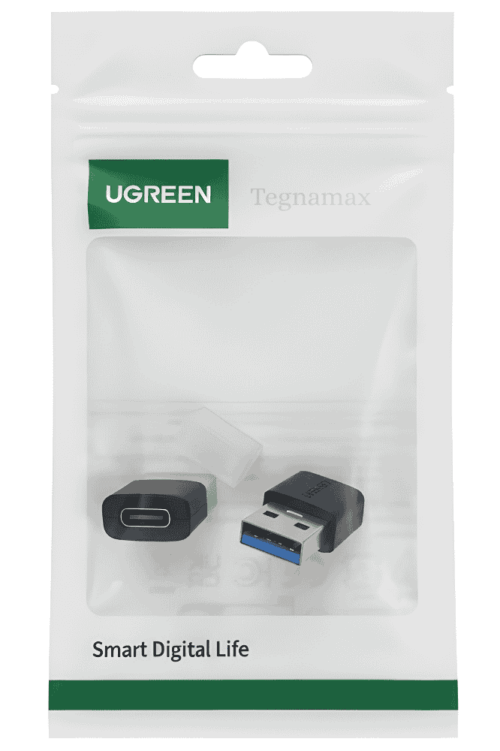 Adaptador UGREEN USB 3.0 A Tipo C (Pack de 2) — USB-A macho a USB-C hembra, 5 Gbps