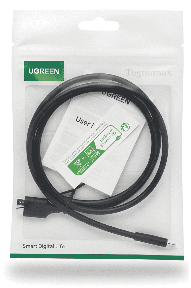 cable ugreen micro b usb-c a micro-b 3.0 para disco duro externo