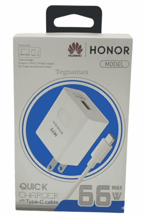 Cargador Honor 66W SuperCharge con cable USB-C