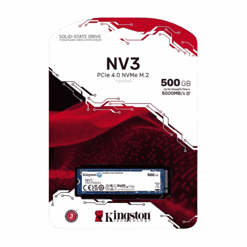 SSD Kingston NV3 500GB M.2 2280 NVMe PCIe 4.0 (SNV3S-500G)