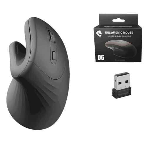 Mouse Ergonómico Vertical D6 Inalámbrico Recargable 6 Botones USB